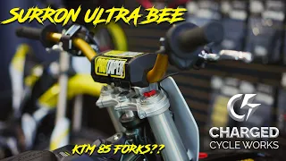 KTM 85 FORKS ON A SURRON ULTRA BEE!  FIRST RIDE