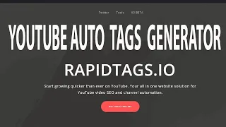 RapidTags.io: The Must-Have SEO Tool for YouTube Creators