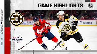 Bruins @ Capitals 1/10/22 | NHL Highlights