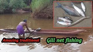 Traditional Gill net fishing 🎣in River #