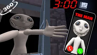 DON'T CALL TO MAN From the Window AT 3:00 AM in MINECRAFT 360° GAMEPLAY
