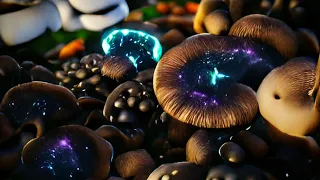 Psychedelic Mushroom Party | Hallucination Techno | Tripping Animation - by A.I.