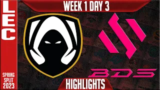 TH vs BDS Highlights | LEC Spring 2023 W1D3 | Team Heretics vs Team BDS