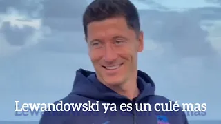 Así fue el primer día de Lewandowski como nuevo jugador del Barcelona