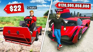 CHEAPEST vs. MOST EXPENSIVE CARS In GTA 5 RP.. (Mods)