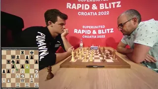 Magnus Carlsen vs Leinier Dominguez Perez || SuperUnited Blitz Croatia 2022 - R13