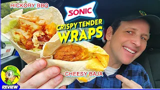 Sonic® CRISPY TENDER WRAPS Review 🛼🍗🥙 Hickory BBQ & Cheesy Baja ♨️🧀 Peep THIS Out! 🕵️‍♂️