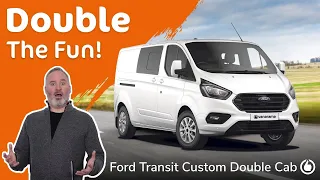 2022 Ford Transit Custom Double Cab-In-Van Medium Van Review | Double The Fun | Vanarama.com