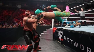 The Lucha Dragons & Los Matadores vs. The New Day & The Ascension: Raw, Aug. 3, 2015