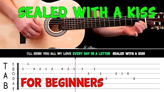 SEALED WITH A KISS | Easy guitar melody lesson for beginners (with tabs) - Brian Hyland
