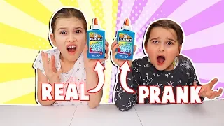 REAL vs PRANK SLIME CHALLENGE!!! | JKrew