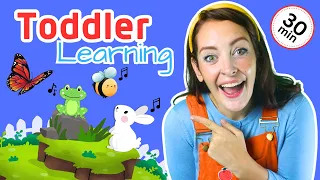 Learn To Talk | Animals, Songs, Patterns & Colours | Toddler Learning Video | Baby Signs & Phonics