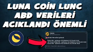 LUNA COİN LUNC ABD VERİLERİ ACIKLANDI ÖNEMLİ  #luna #lunc #bitcoin  #dogecoin #shiba