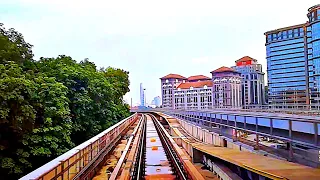 Railway. Train Driver's View Sungai Buloh to Bukit Bintang KL MRT SBK Line/МРТ Вид глазами машиниста