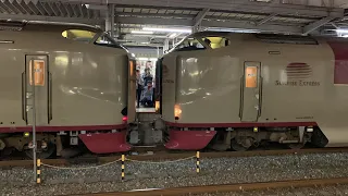 285系 寝台特急サンライズ瀬戸 出雲号連結作業 大人気 岡山駅にて毎日ある連結イベント