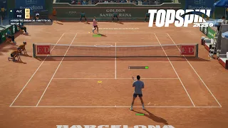 Top Spin 2K25 - Carlos Alcaraz Vs Taylor Fritz - HYPER TIE BREAK - Barcelona Open (PS5)