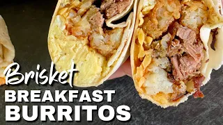 Huge Breakfast Burrito? HECK YEAH! Breakfast Burrito with Leftover Brisket!