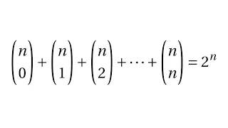 The sum of n choose k is 2^n