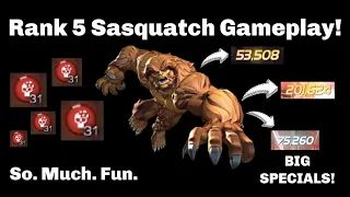 5 Star Sasquatch Rank Up and Gameplay - Marvel Contest of Champions