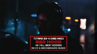 RED HOOD TITANS S3-4 SCENEPACK | 4K | ALL BEST SCENES | NO CC & BACKGROUND MUSIC