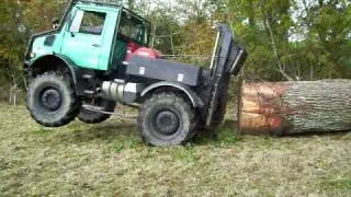 Unimog U 2100 débardage, Knickschlepper, Skidder