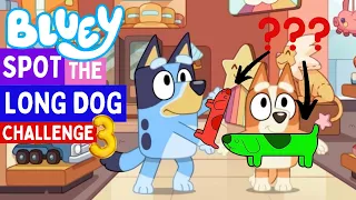 💙 BLUEY - Spot the Long Dog Challenge 3‼️ | Disney Jr | ABC Kids