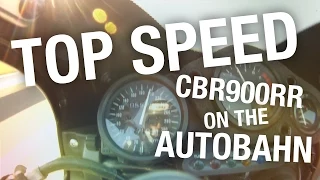 Fireblade CBR900rr Top Speed on the Autobahn