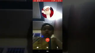 Santa Claus phone video calling