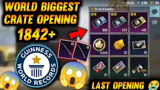 1842 + Crate Opening | Last Crate Opening after BGMI Ban 😭😭