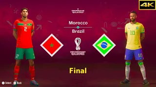 FIFA 23 | MOROCCO vs. BRAZIL | HAKIMI vs. NEYMAR | FIFA WORLD CUP FINAL | [4K]