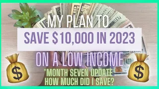 HOW TO SAVE $10,000 in 2023 ON A LOW INCOME | MONTH SEVEN UPDATE!