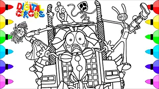 THE AMAZING DIGITAL CIRCUS 2 Coloring Pages | Color Characters from Episode 2 Candy Carrier Chaos