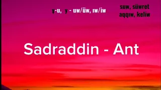 Sadraddin - Ant (lyrics / latin)