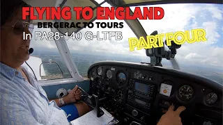 Flying to England from Spain in a PA28-140 G-LTFB Bergerac to Tours France