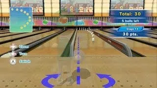 Wii Sports Club Bowling - Tricky Pins Training - 300 Points (Perfect Score - Platinum Medal)