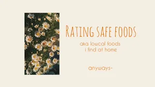 rating safe foods but i live with my parents || tw ed