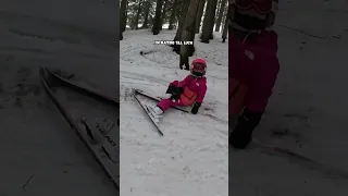 Little Skier takes a quick break #ski #cuteness #fatherdaughter