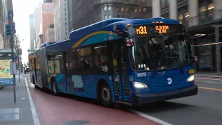 NYCT Bus: 2017 New Flyer XD60 #6075 on the M31 along 57th Street and York Avenue in Midtown