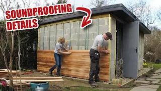 Soundproof Garden Room - Cedar Cladding Timelapse (part 3)