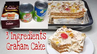 3 Ingredients Graham Fruit Cocktail | Graham cake |  (Quick & easy)