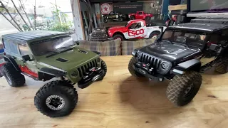 Build break down Jeep gladiator and JLU Rubicon axial 10.3 with Capra axles