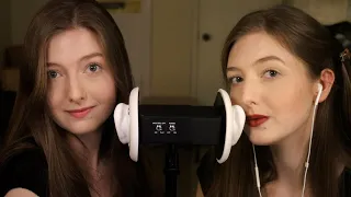 ASMR Twin Tongue Fluttering & Clicking - Mouth Sounds / Breathing for Tingles