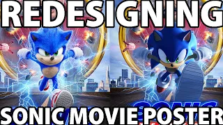 Redesigning Sonic Movie Poster/Photoshop