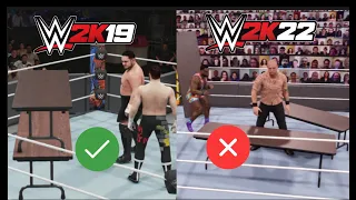 21 Things WWE 2K19 Did Better That WWE 2K22- WWE 2K19 VS WWE 2K22