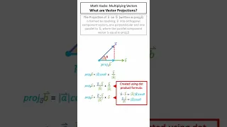 Math Hacks: Vectors - What are Vector Projections?