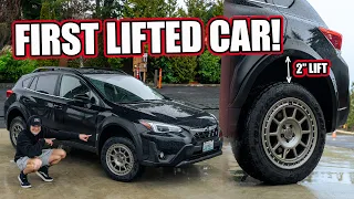 Subaru Crosstrek GETS LIFTED! Trails by Grimmspeed Lift Kit and Fifteen52 Traverse MX Install (4K)