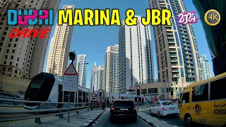 Driving in Dubai Marina & JBR 🇦🇪 4K (May 2024)