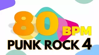 80 BPM - Punk Rock 4 - 4/4 Drum Track - Metronome - Drum Beat