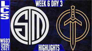 TSM vs GG Highlights | LCS Spring 2021 W6D3 | Team Solomid vs Golden Guardians