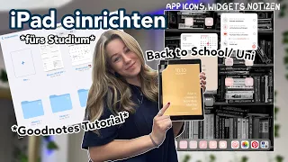 iPad einrichten- organisieren💻 / Goodnotes Tutorial, App Icons / Back to School- Uni //jennybelly